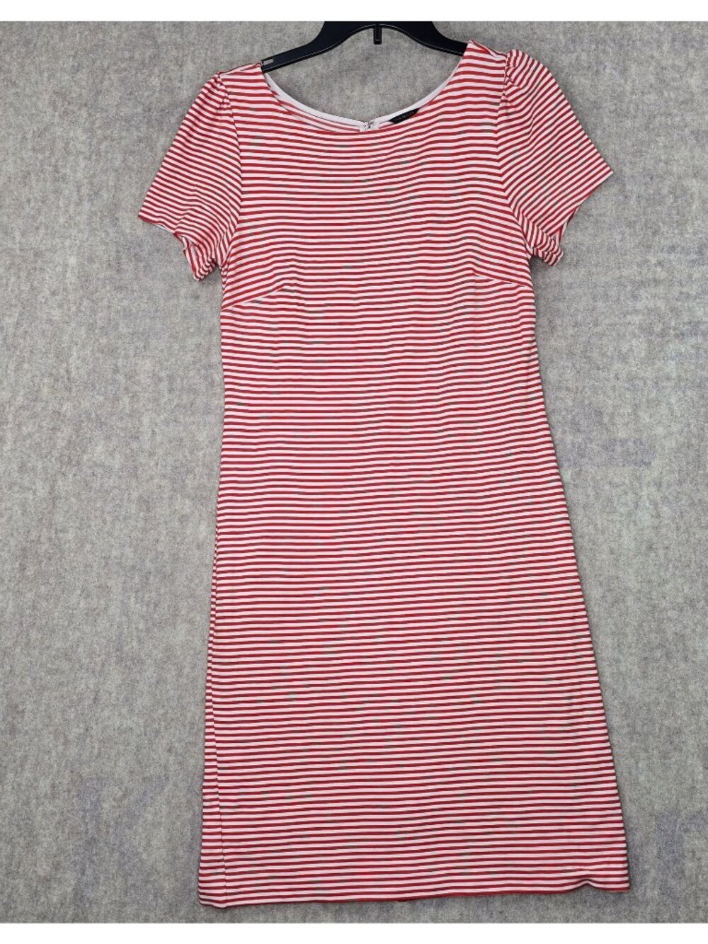 Ann Taylor Red & White Striped Short Sleeve Dress Size 8